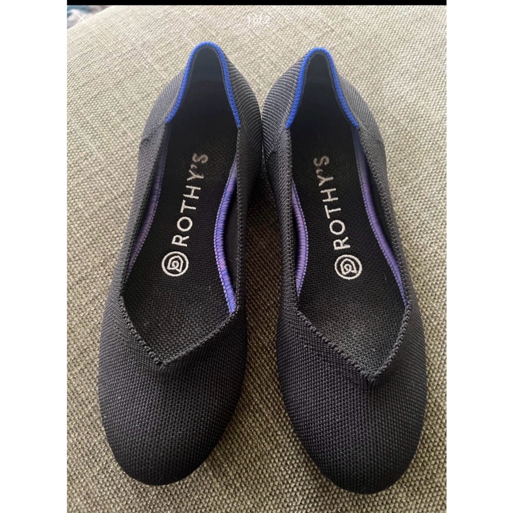 Rothy's Black and Blue Flats